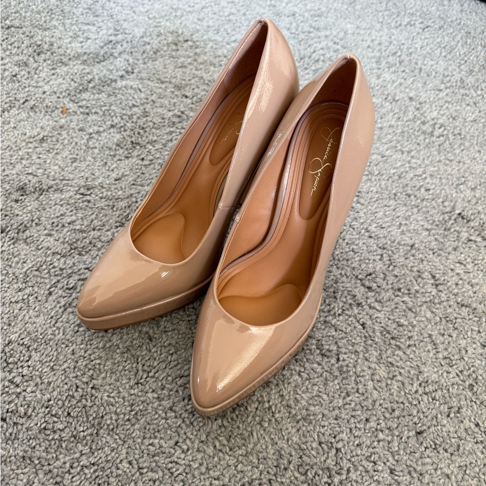Jessica Simpson Blush Patent Leather Heels